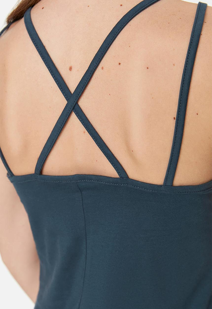 Trendyol - Cross back strappy dress - indigo