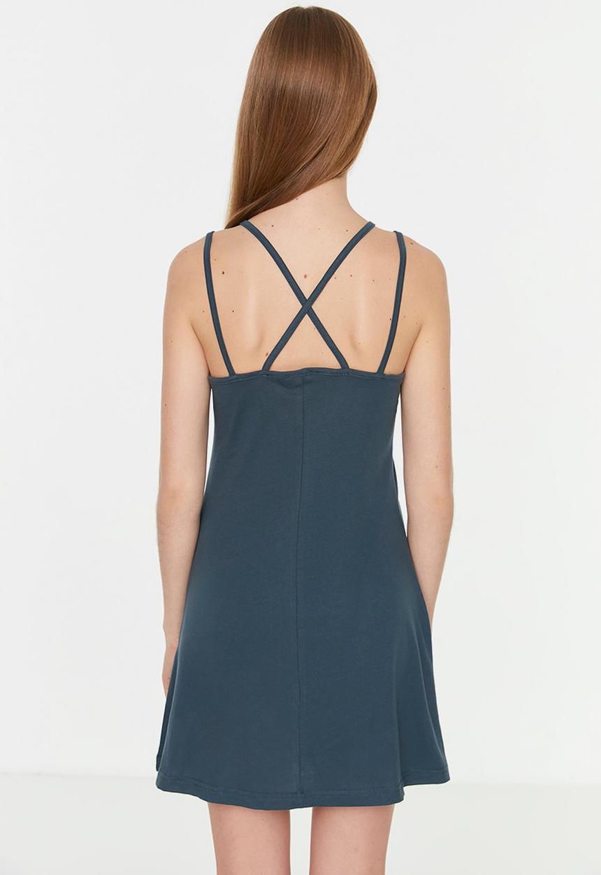 Trendyol - Cross back strappy dress - indigo