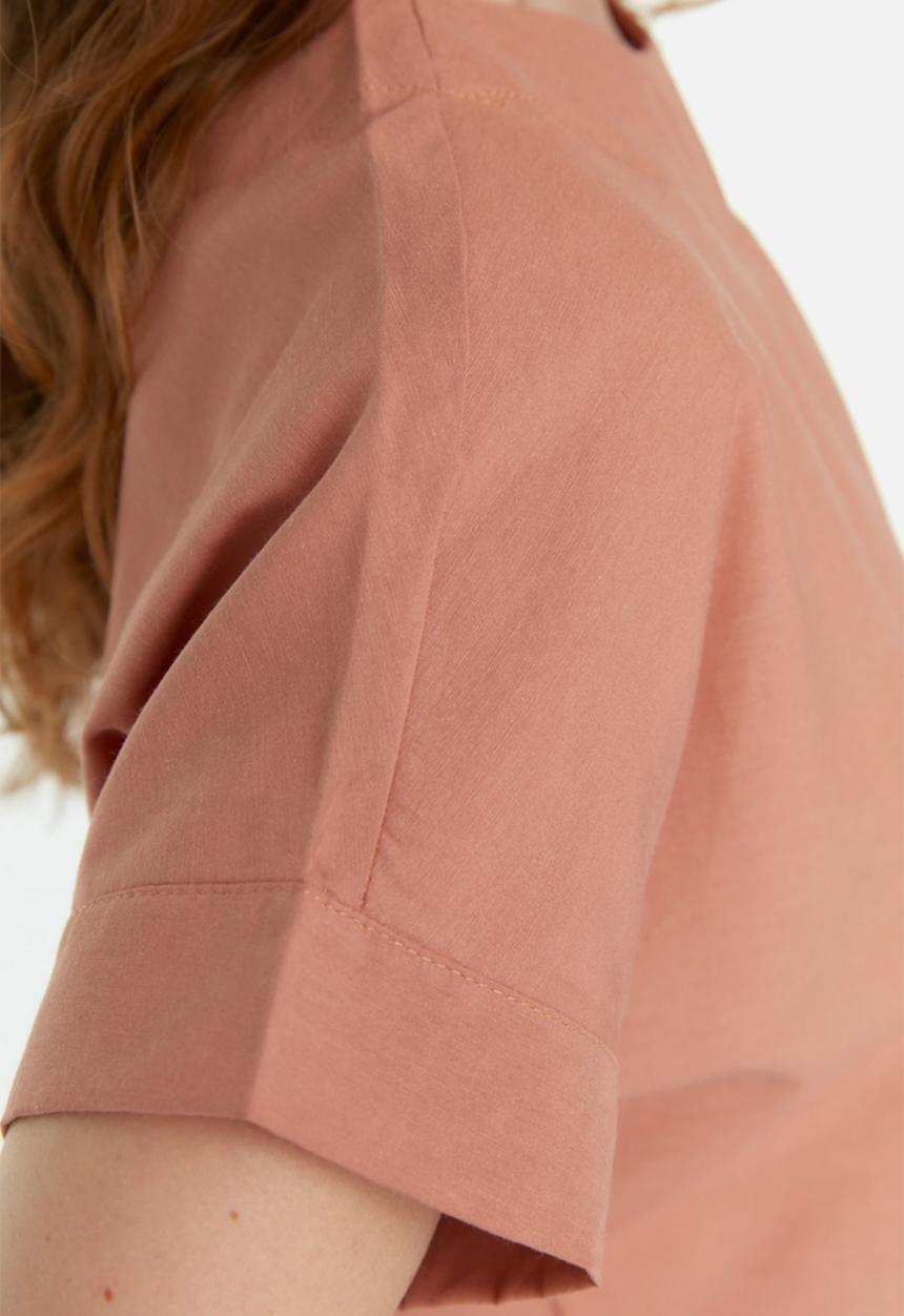 Trendyol - Loose fit crop blouse - camel