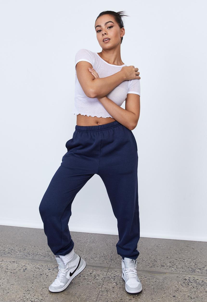 Factorie - Super slouchy trackpant - dark berry