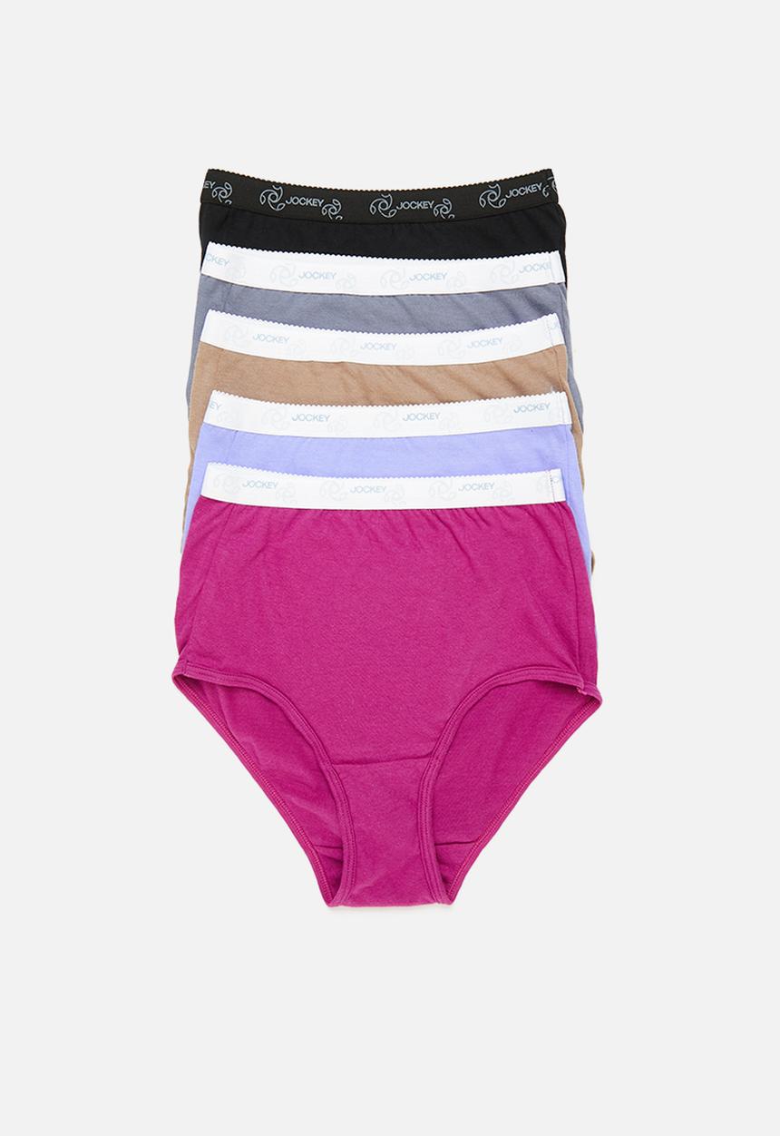 Jockey - 5 Pack plain full brief - multi 
