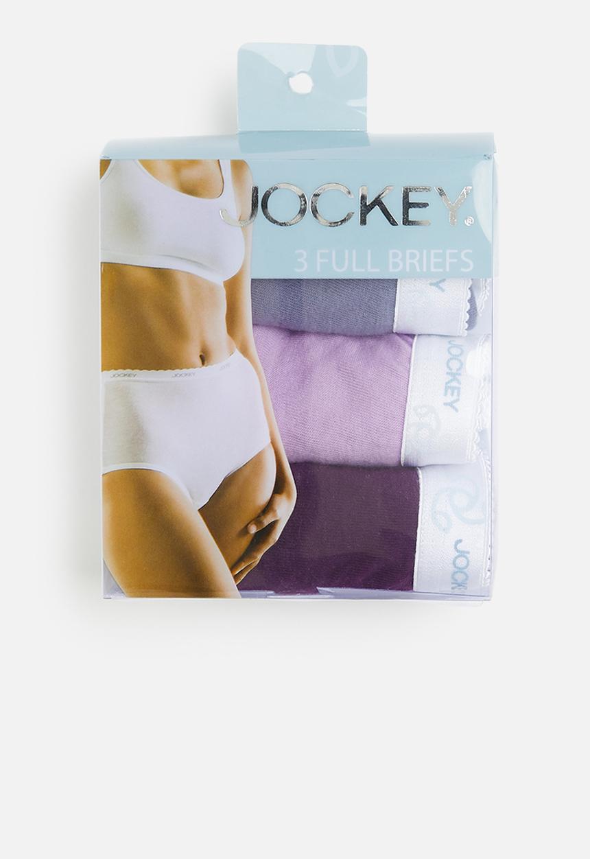 Jockey - 3 Pack plain full brief -multi  