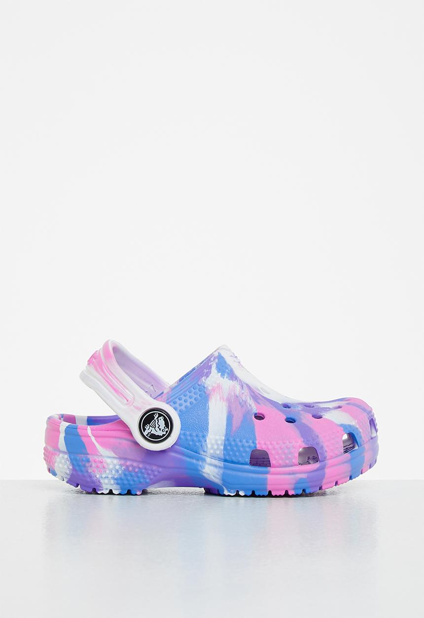 Crocs - Classic marbled clog t - white & pink