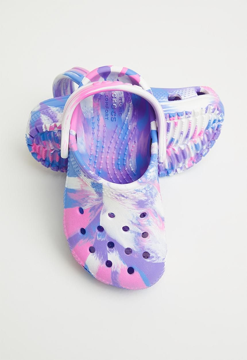 Crocs - Classic marbled clog t - white & pink