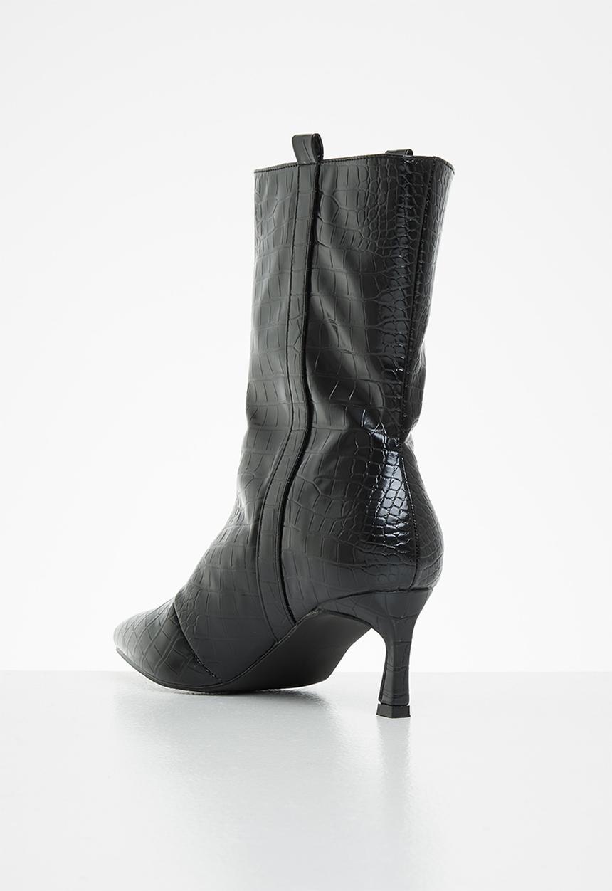 Z_Code_Z - Kavia pointed stiletto boot - black