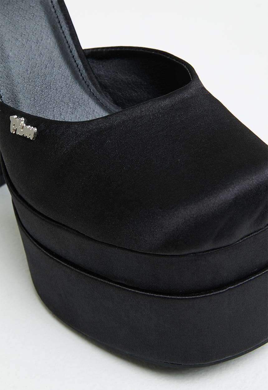 Plum - Vixen platform heel - black