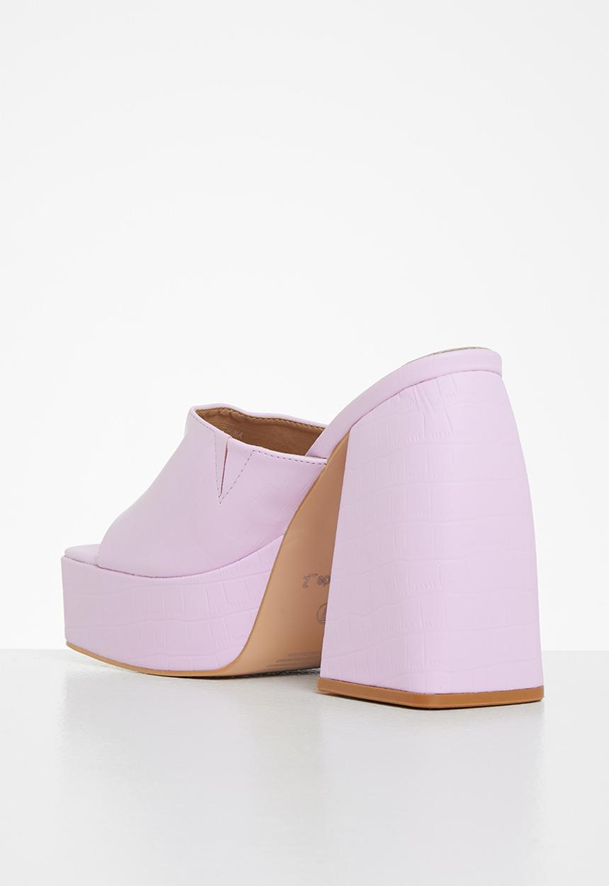 Z_Code_Z - Fhalayla square toe platform mule heel - lilac