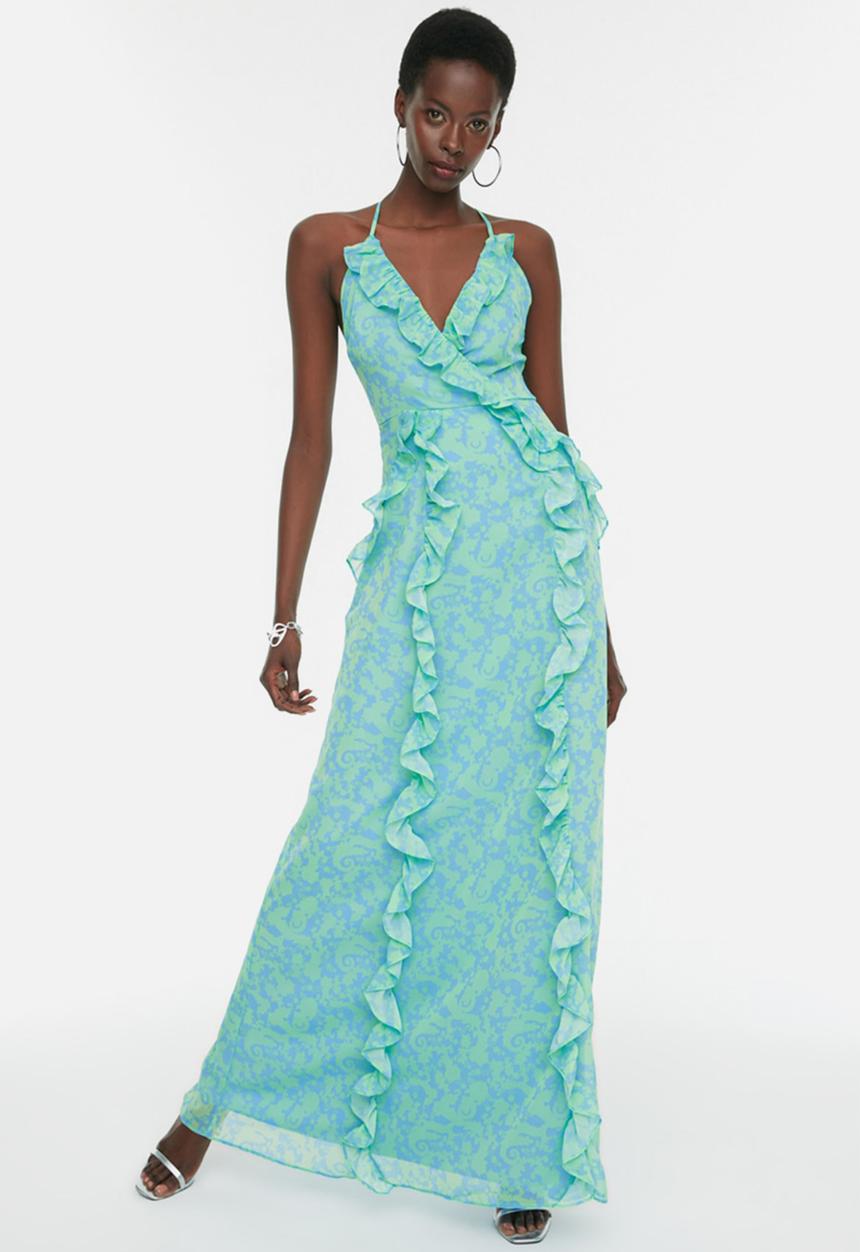 Trendyol - Ruffle detail maxi dress - mint
