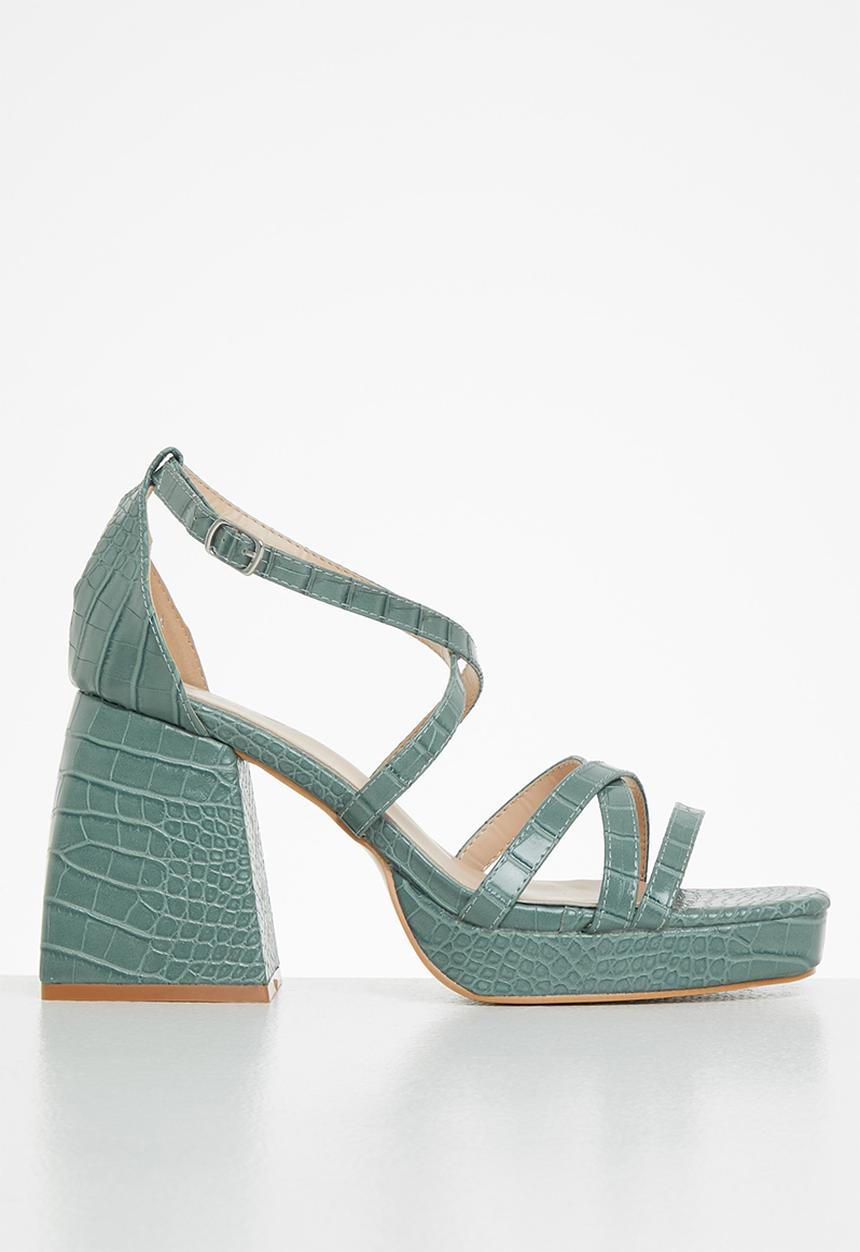 Z_Code_Z - Jess chunky block heel - teal 