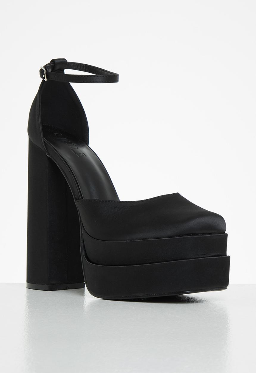 Z_Code_Z - Lillian ankle tie platform heel - black