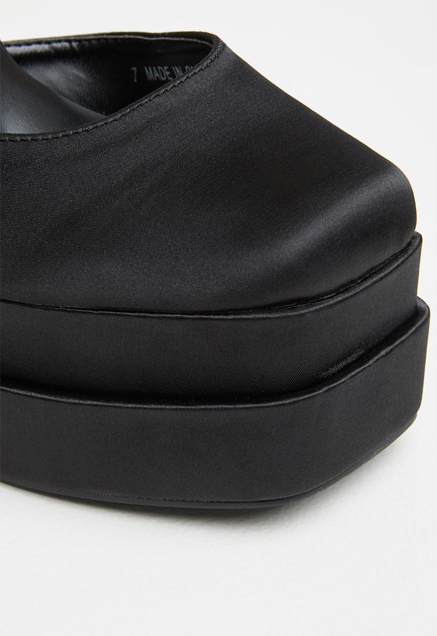 Z_Code_Z - Lillian ankle tie platform heel - black