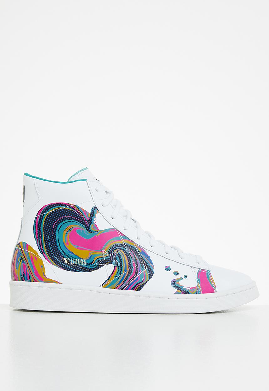 Converse - Pro leather hi - white/prime pink/green