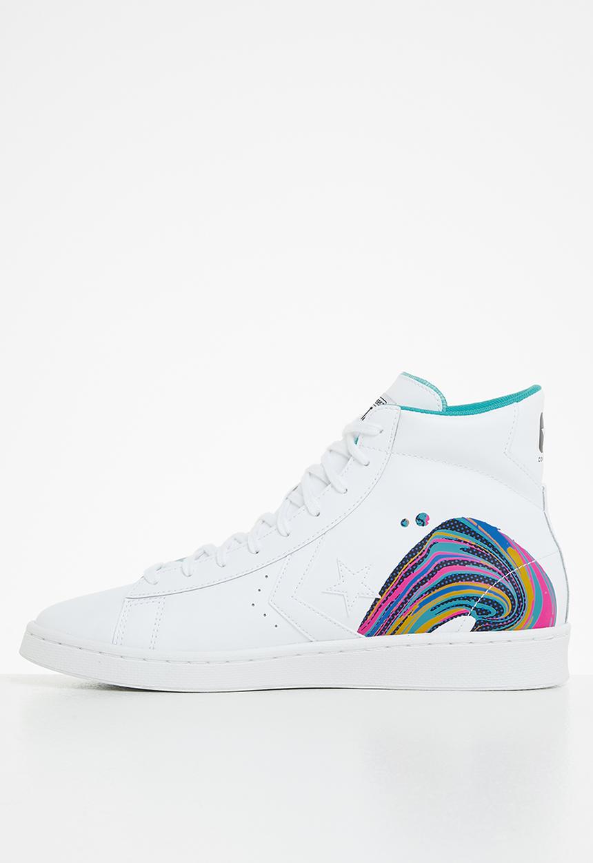Converse - Pro leather hi - white/prime pink/green