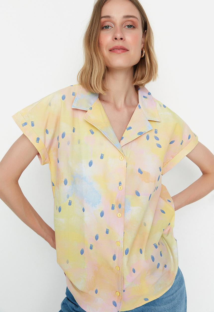 Trendyol - Tall short sleeve shirt - yellow