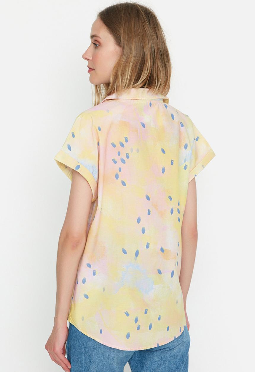 Trendyol - Tall short sleeve shirt - yellow