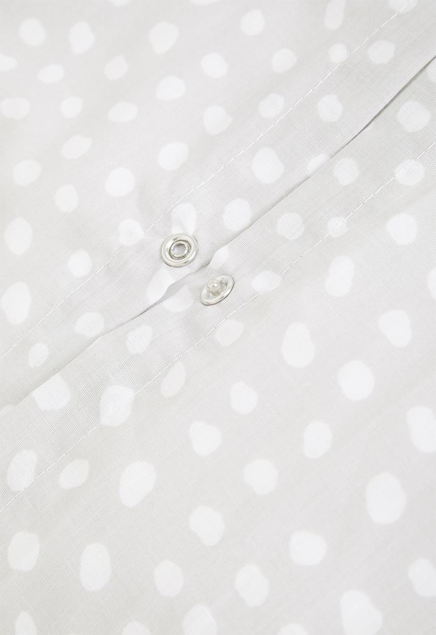 Sixth Floor - Dotty printed poly cotton duvet set - grey & white