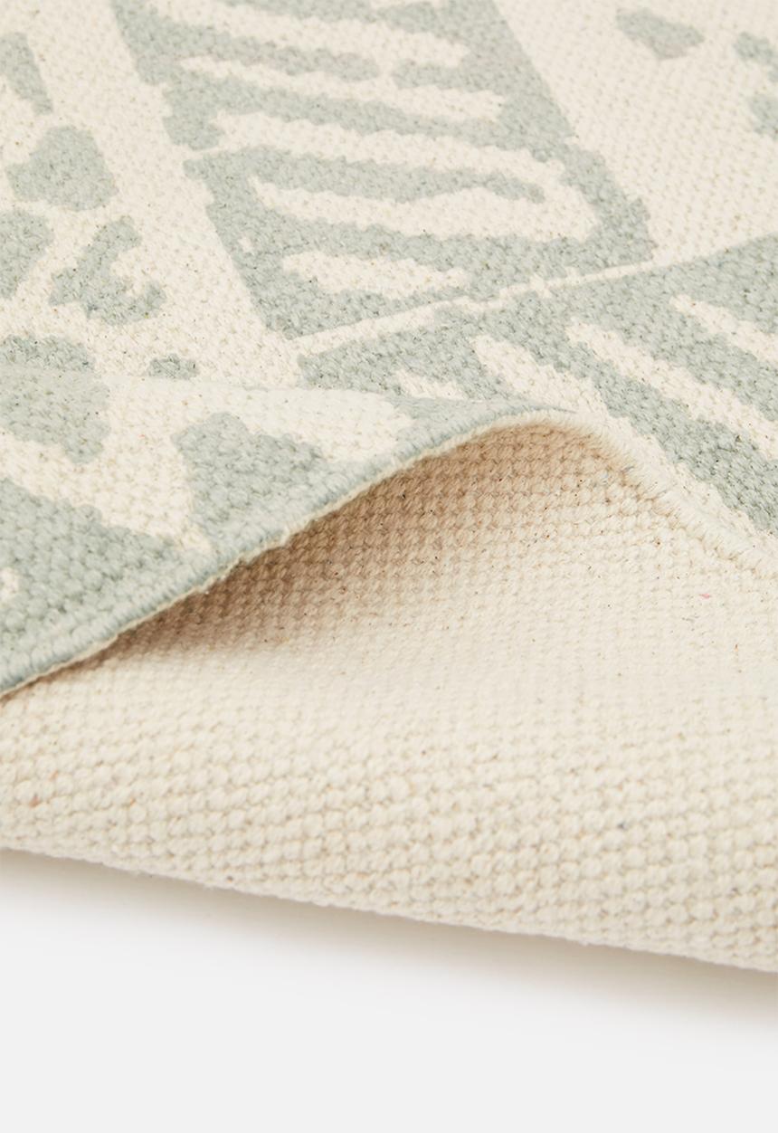 Sixth Floor - Block printed rug - blue