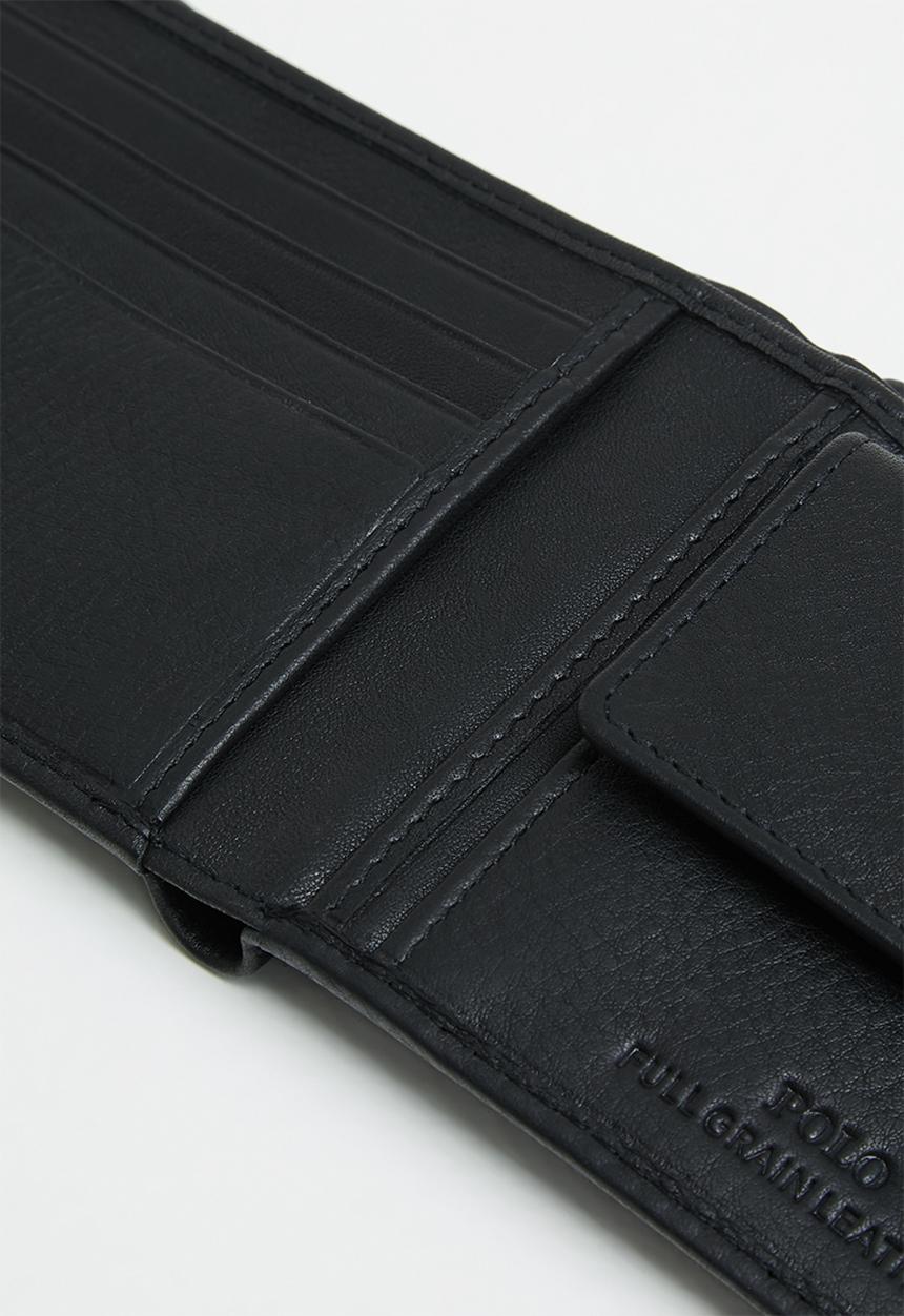 POLO - Billfold with coin section   black