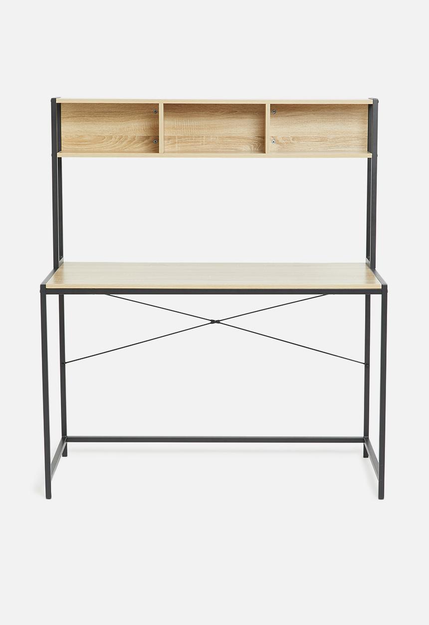 Sixth Floor - X desk - black & natural