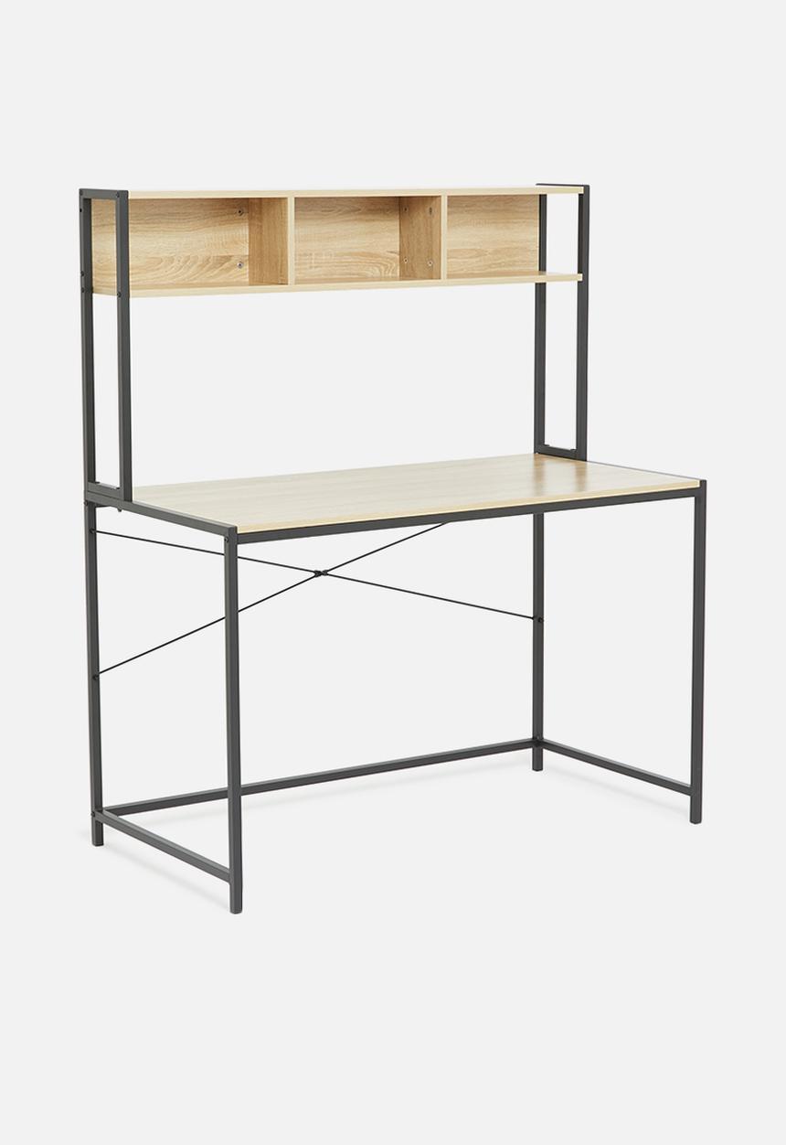 Sixth Floor - X desk - black & natural