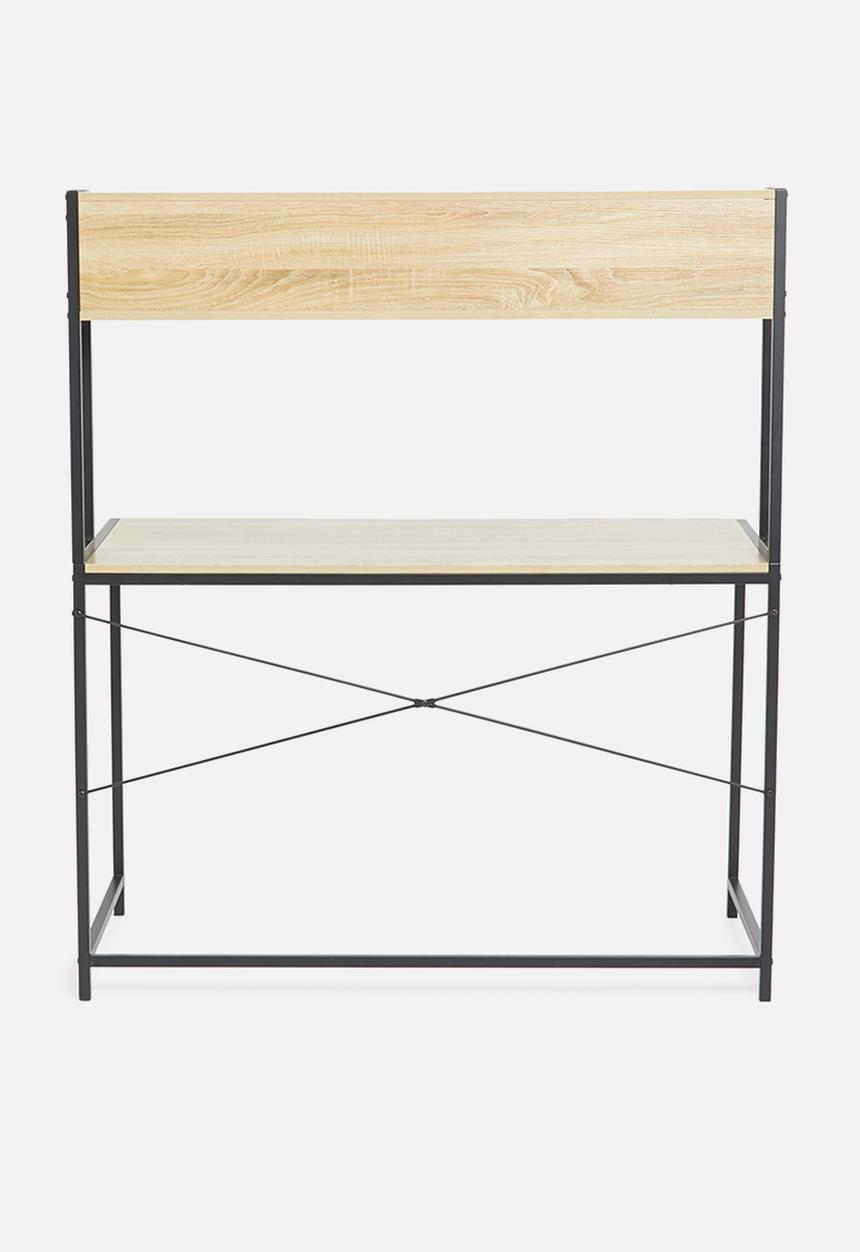 Sixth Floor - X desk - black & natural