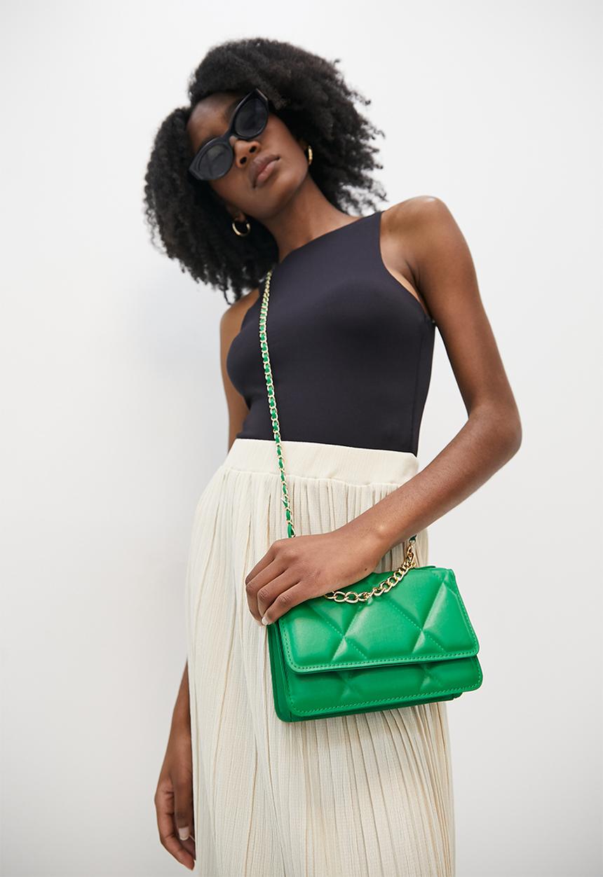 Superbalist - Quilted clutch bag - green