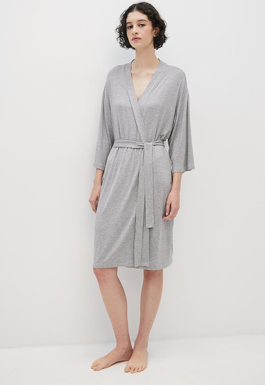 Superbalist - Knit robe - grey melange
