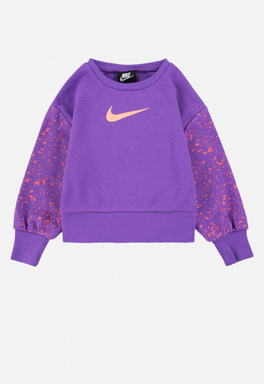 Nike - Nkg splatter crew sweatshirt - wild berry