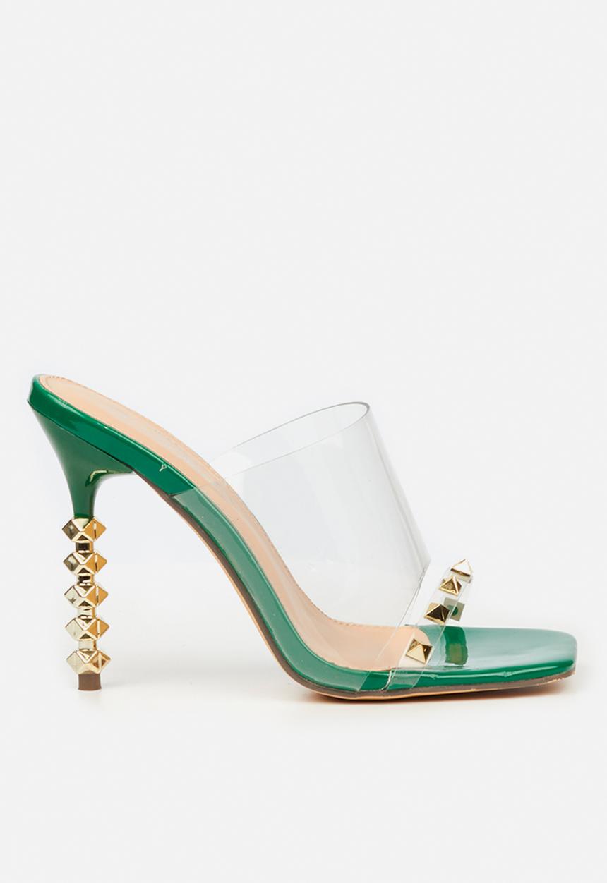 Miss Black - Geo1 mule heel - green