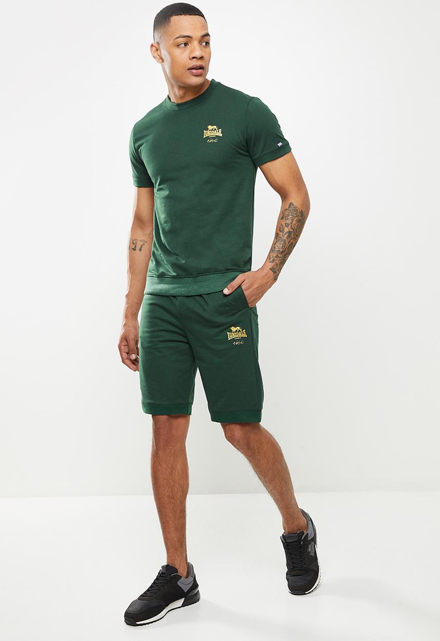 Lonsdale - Shorts & T-shirt set - olive & gold