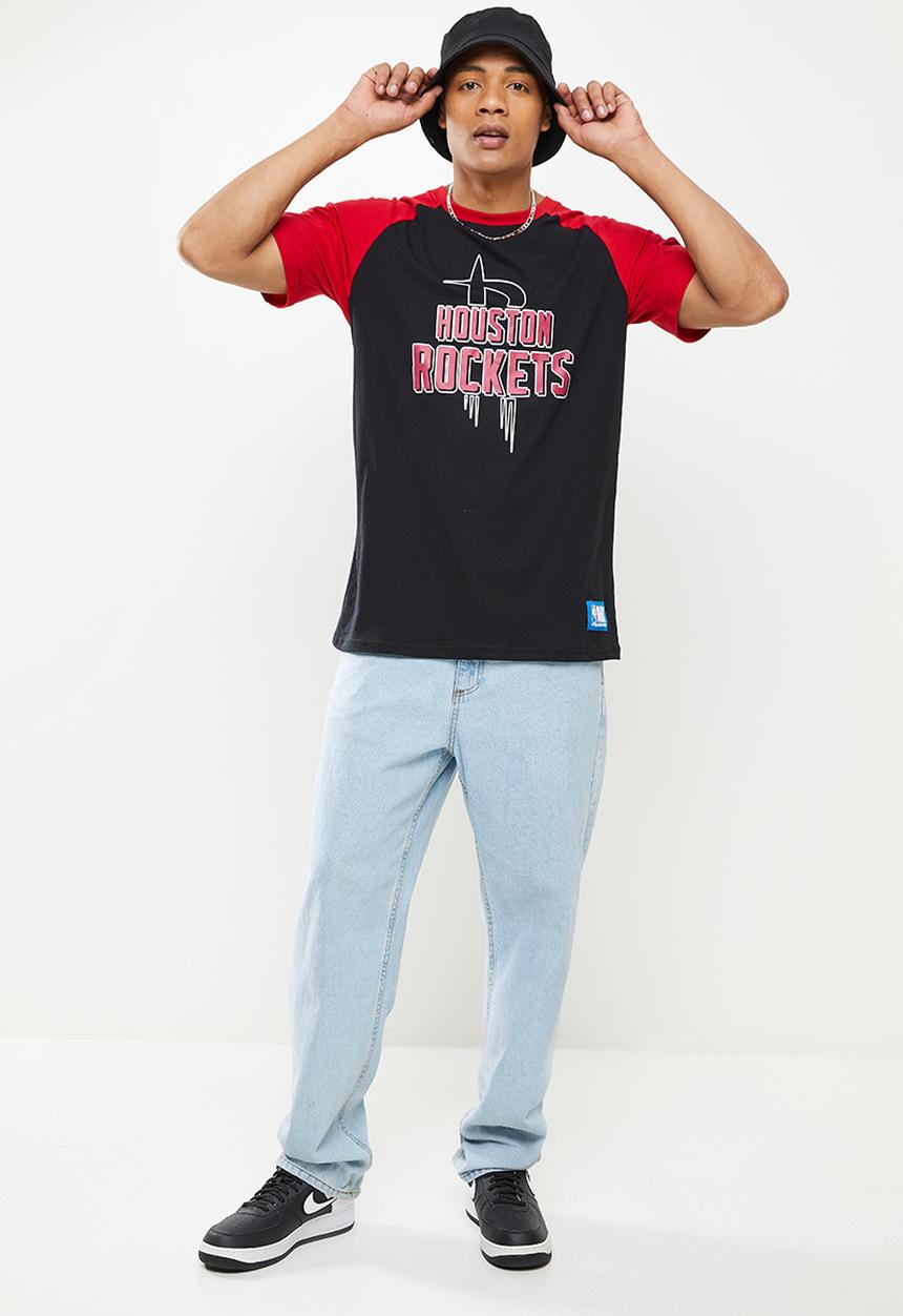 NBA - Nba bold & block T-shirt: rockets - black & red