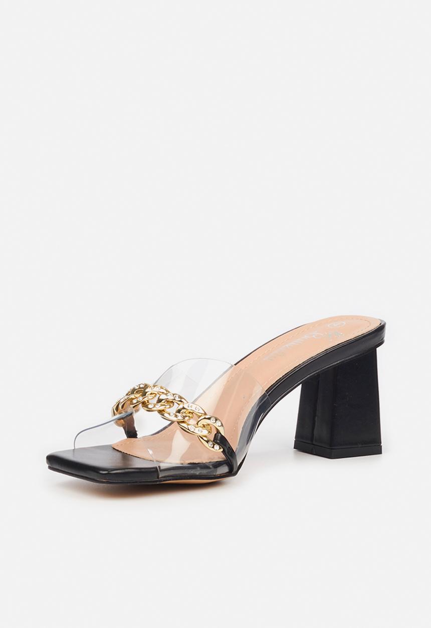 Butterfly Feet - Zoya 1 mule block heel - black
