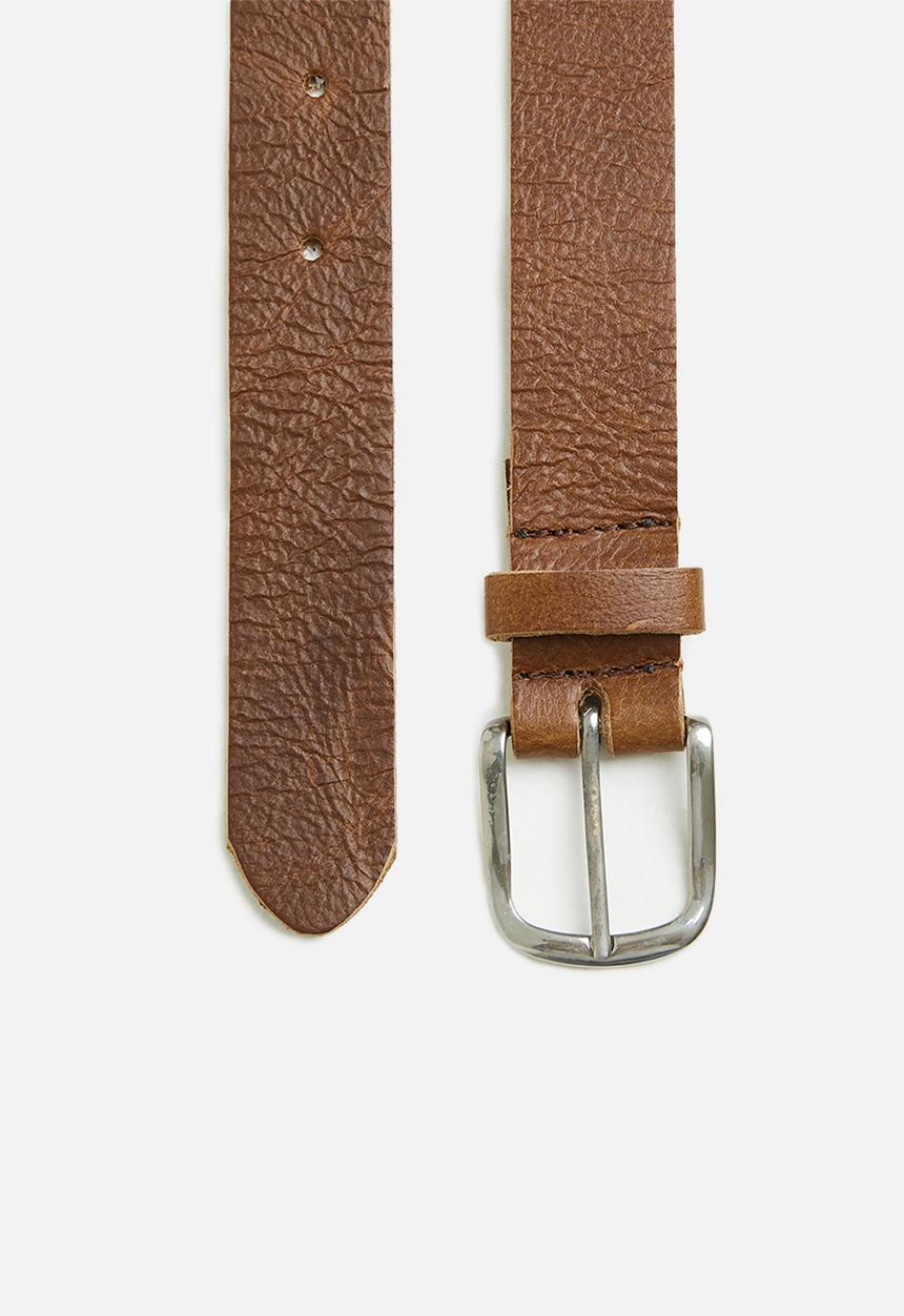 Superbalist - Ayrton 2 pack leather belts - brown & black