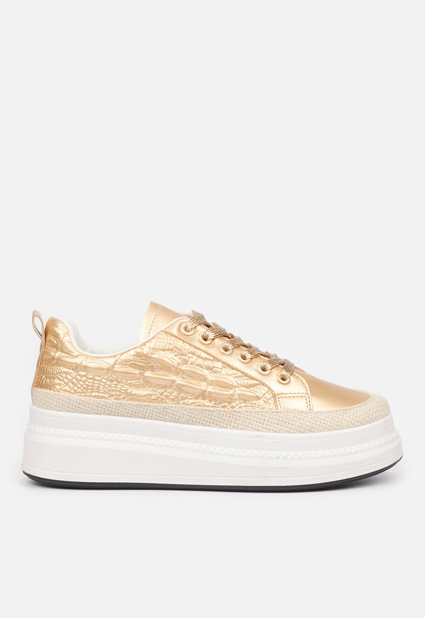Butterfly Feet - Senhora 4 flatform sneaker - gold