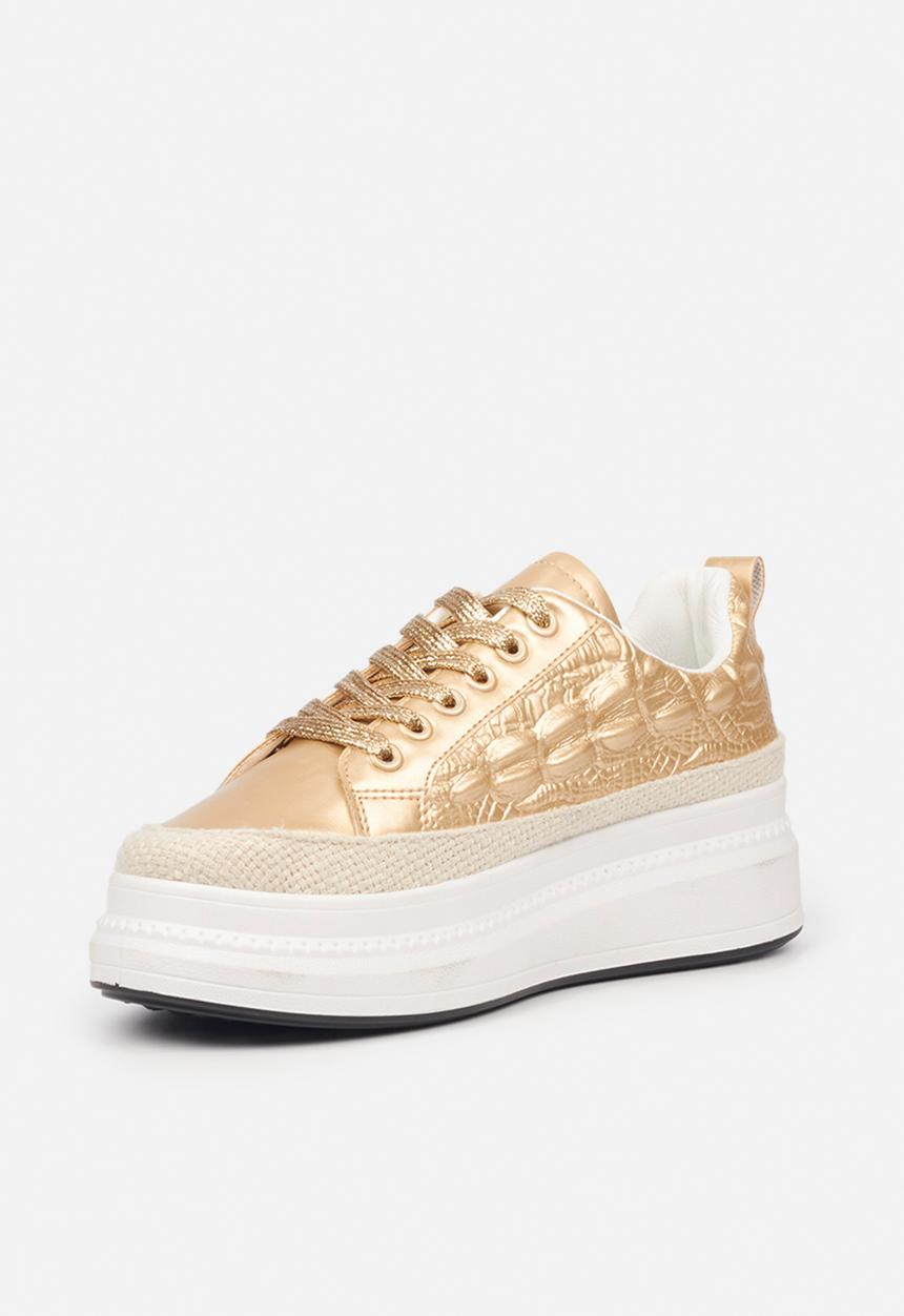 Butterfly Feet - Senhora 4 flatform sneaker - gold