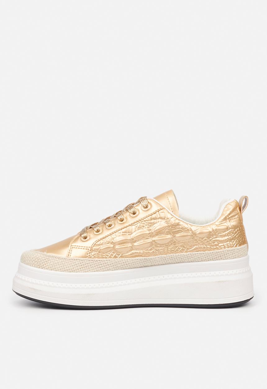 Butterfly Feet - Senhora 4 flatform sneaker - gold