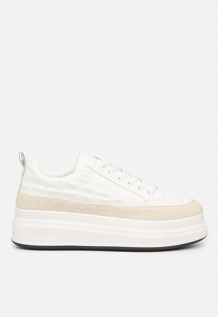 Butterfly Feet - Senhora 4 flatform sneaker - white