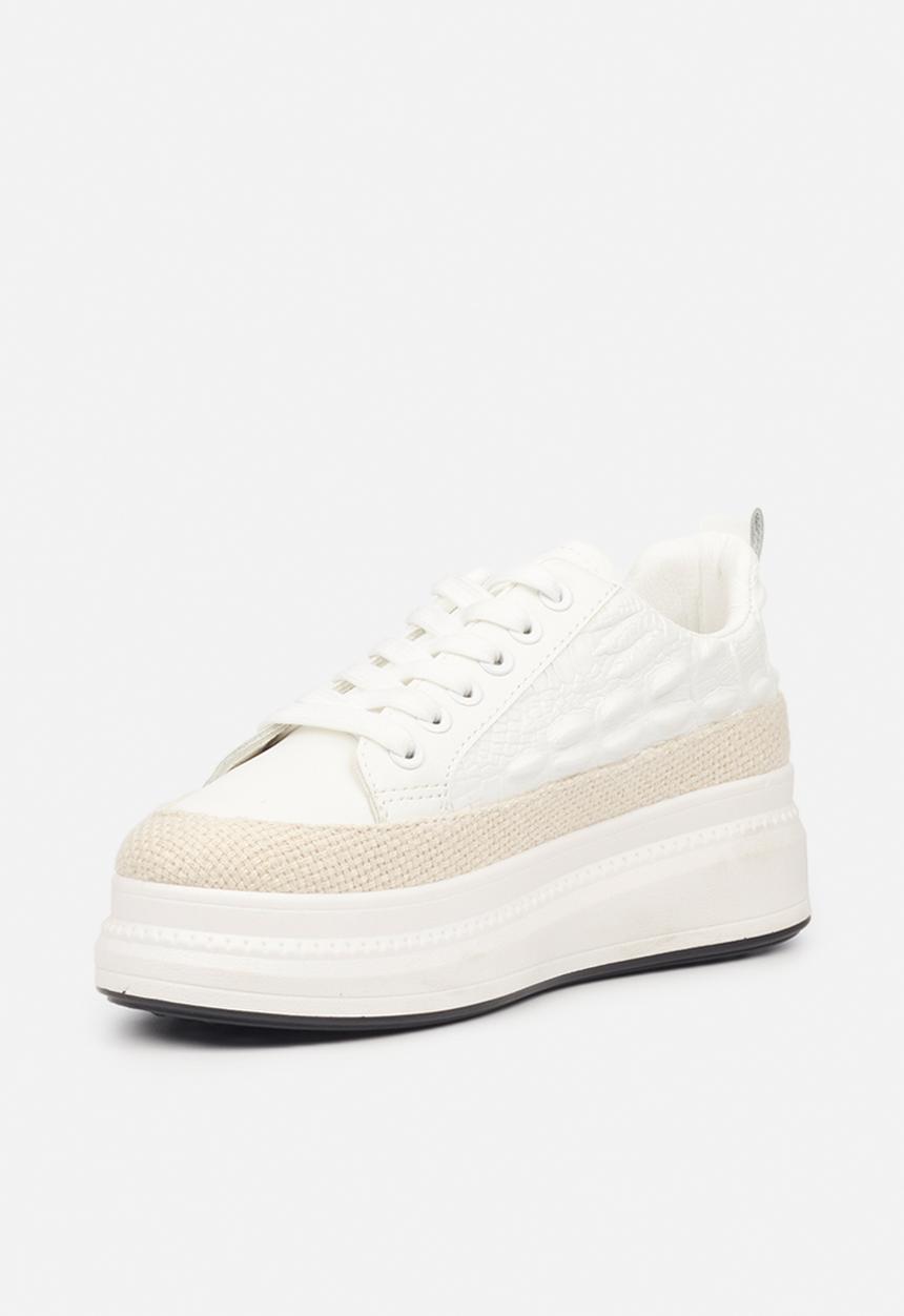 Butterfly Feet - Senhora 4 flatform sneaker - white