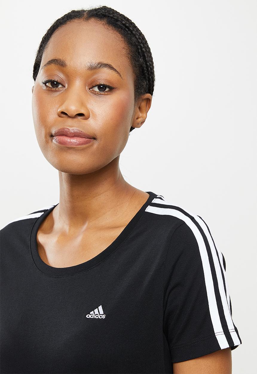 adidas Performance - W 3s short sleeve T-shirt - black & white