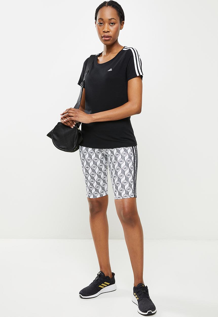 adidas Performance - W 3s short sleeve T-shirt - black & white