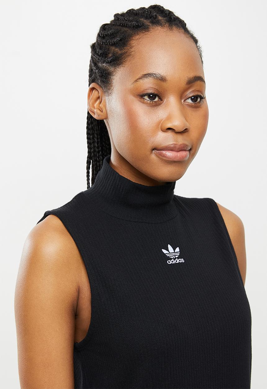 adidas Originals - Sleeveless rib dress - black