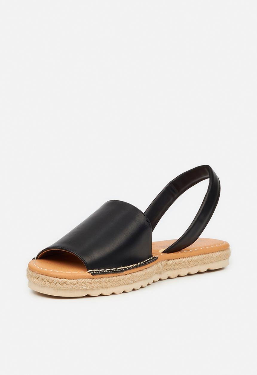Viabeach - Pine 1 slingback espadrille sandal - black