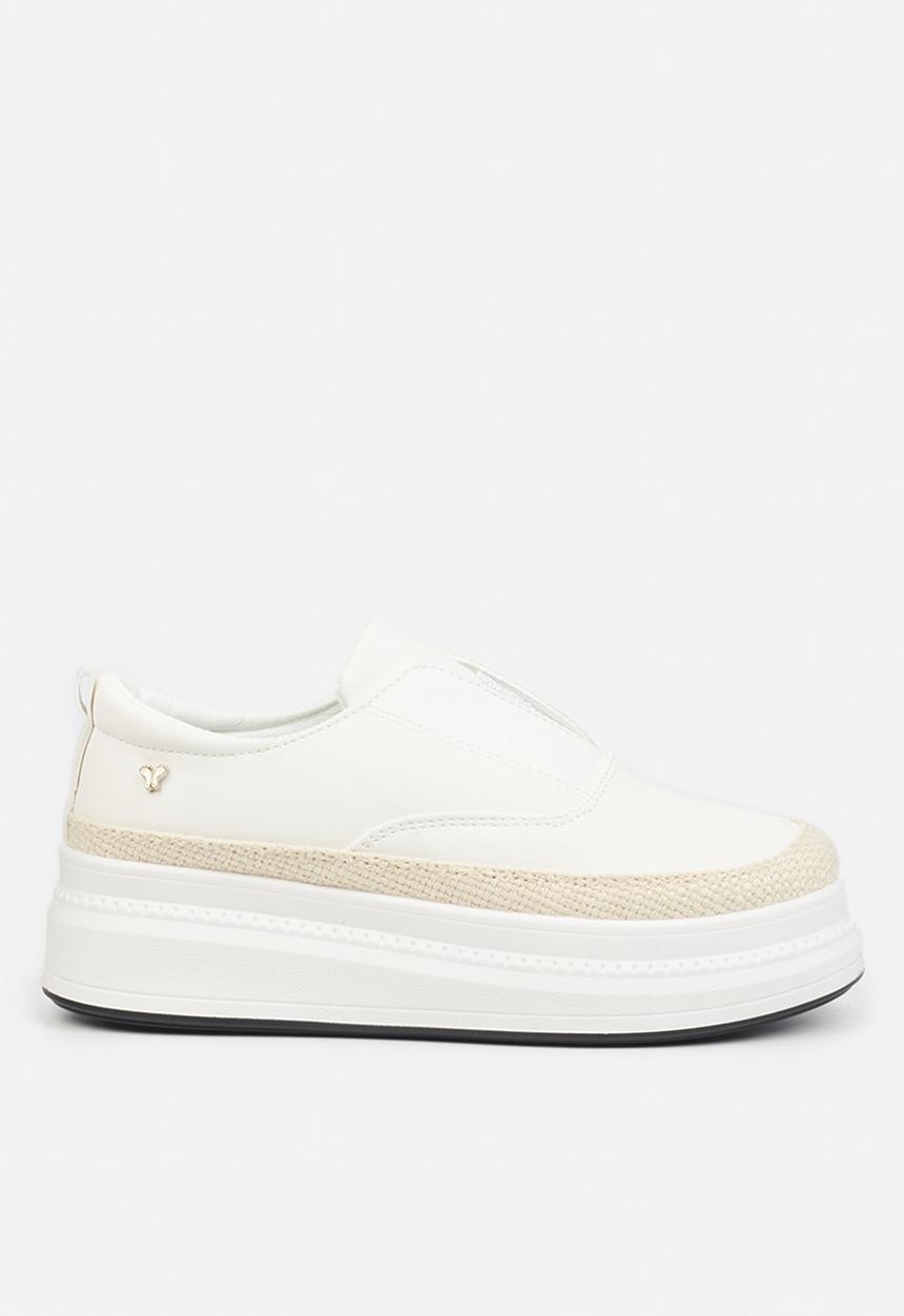 Butterfly Feet - Senhora 2 flatform derby sneaker - white