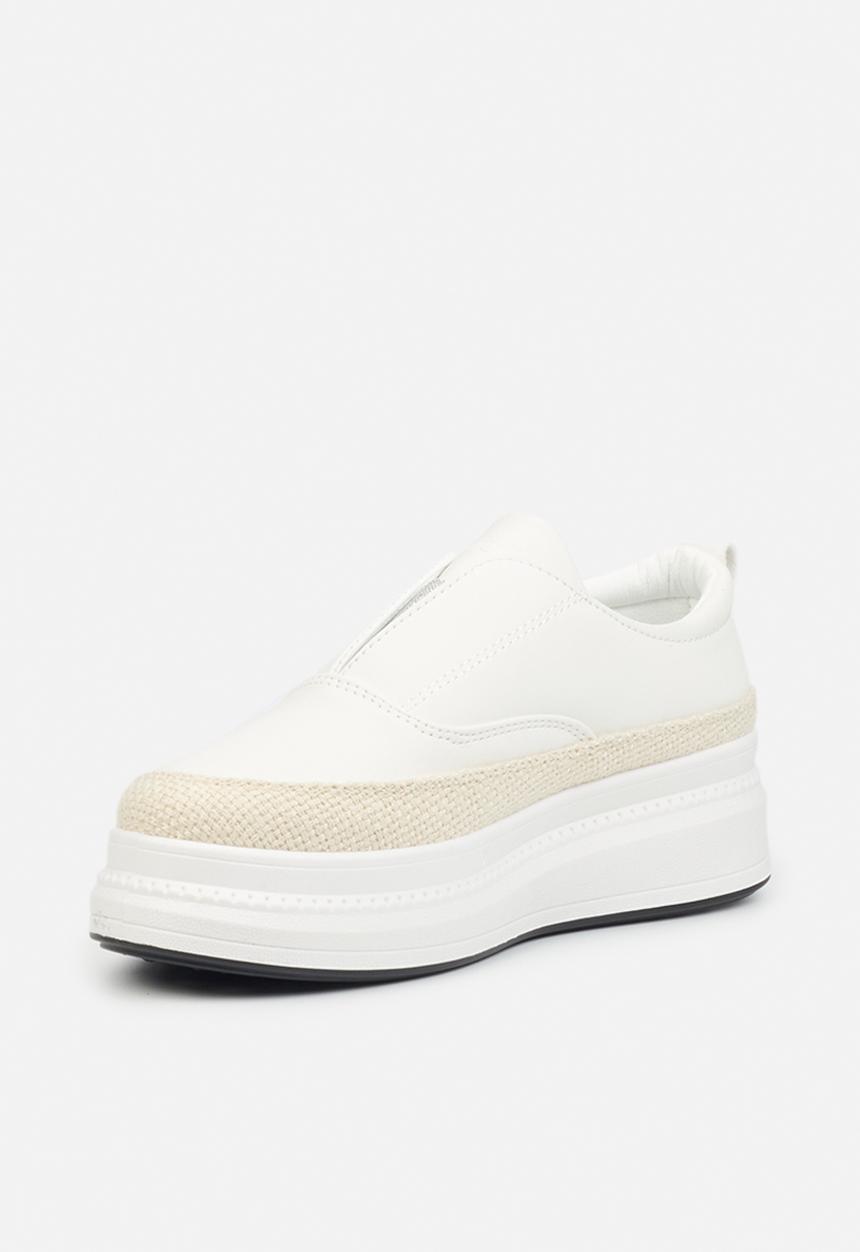 Butterfly Feet - Senhora 2 flatform derby sneaker - white
