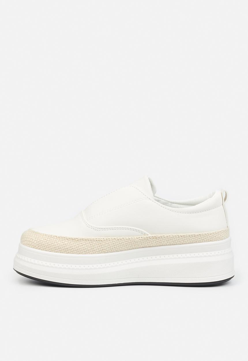 Butterfly Feet - Senhora 2 flatform derby sneaker - white