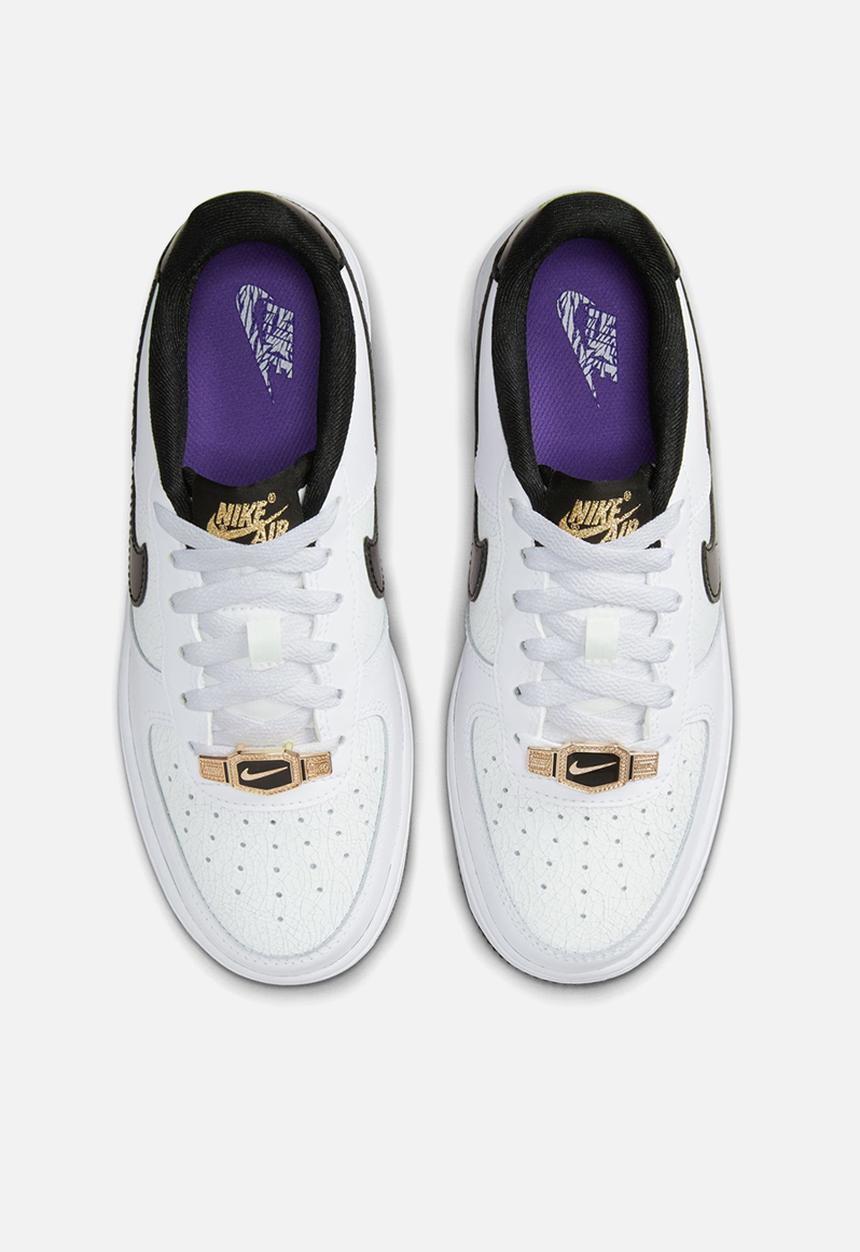 Nike - Air force 1 lv8 (gs) - white/action grape-wolf grey-black