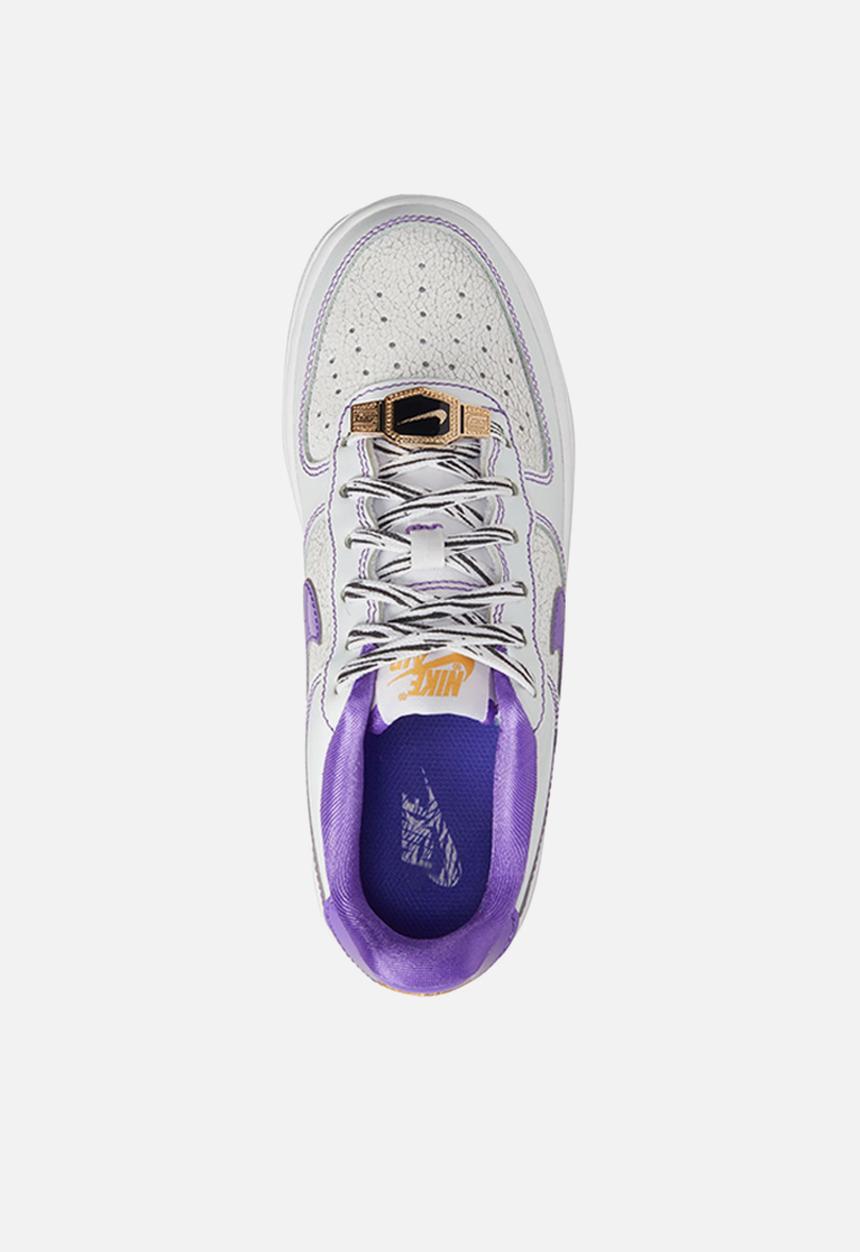 Nike - Air force 1 lv8 (gs) - white/action grape-wolf grey-black