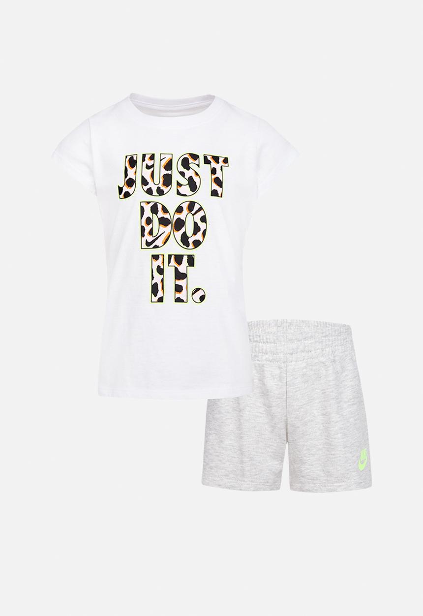 Nike - Nkg wildflower short set - grey heather