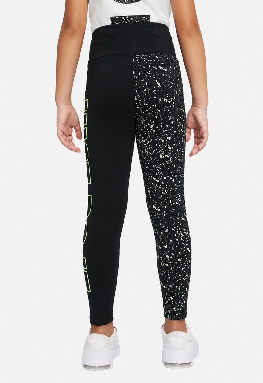Nike - Nkg splatter graphic legging - black