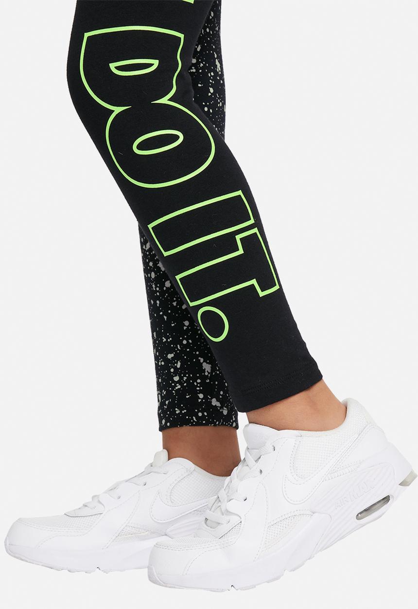 Nike - Nkg splatter graphic legging - black